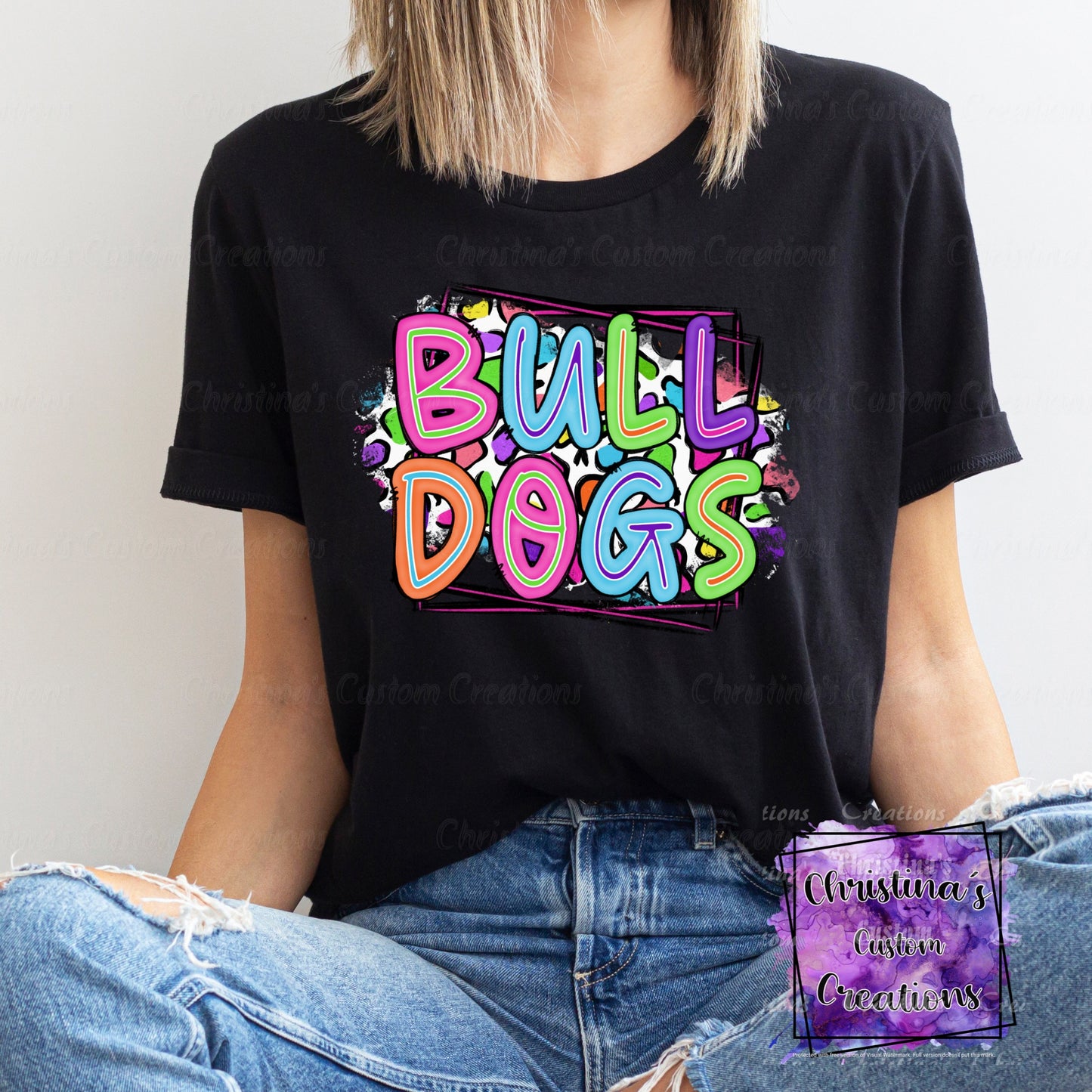 Neon Bulldogs T-Shirt | Trendy School Spirit Shirt | Fast Shipping | Super Soft Shirts for Men/Women/Kid's | Bella Canvas