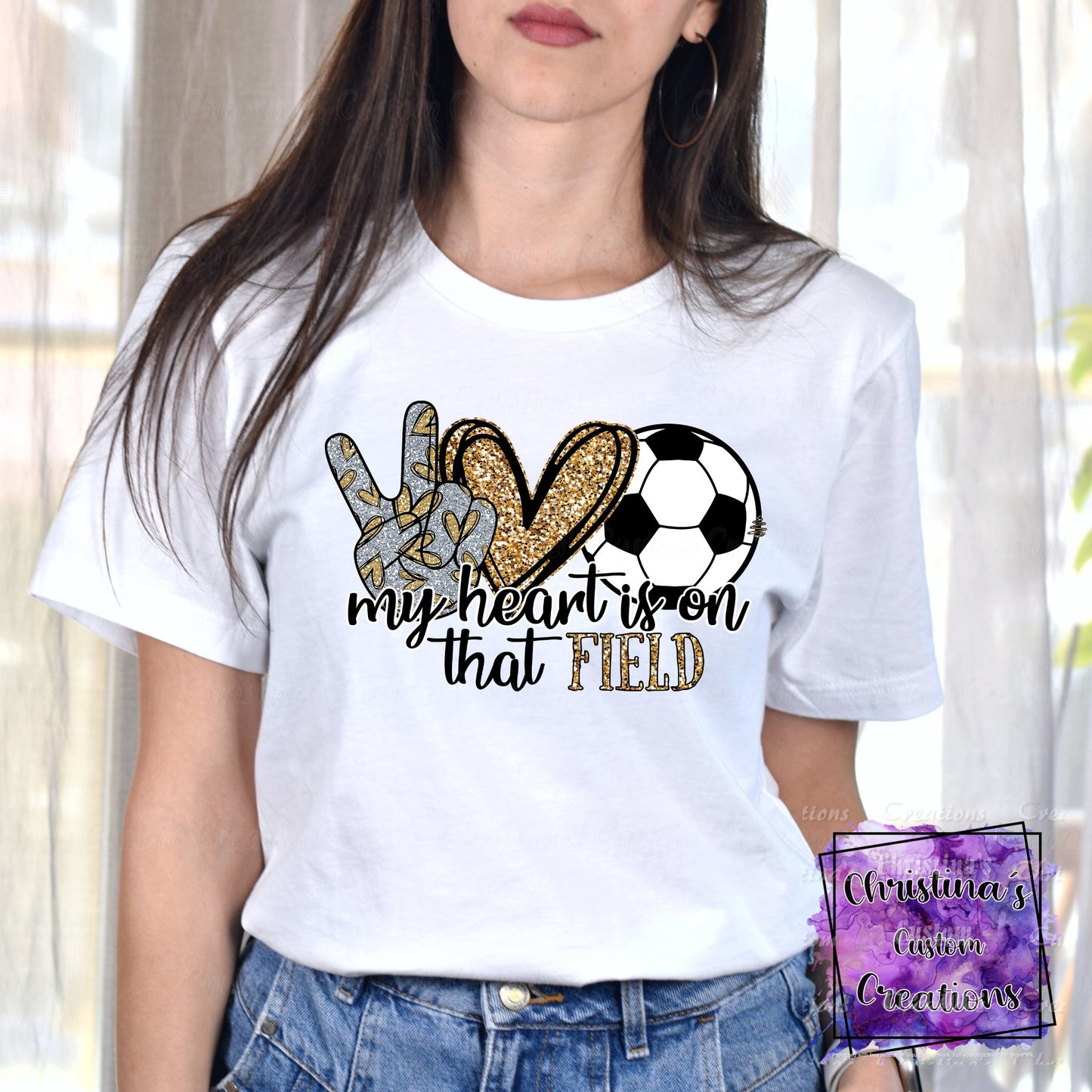 My Heart is on that Field T-Shirt | Trendy Soccer Shirt | Fast Shipping | Super Soft Shirts for Men/Women/Kid's | Bella Canvas