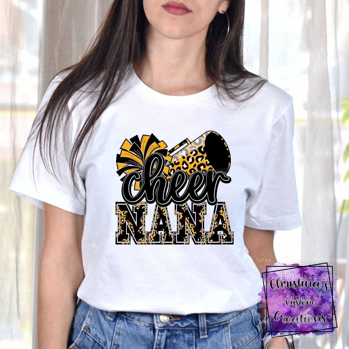 Black and Gold Cheer Nana T-Shirt | Trendy School Spirit Shirt | Fast Shipping | Super Soft Shirts for Men/Women/Kid's | Bella Canvas