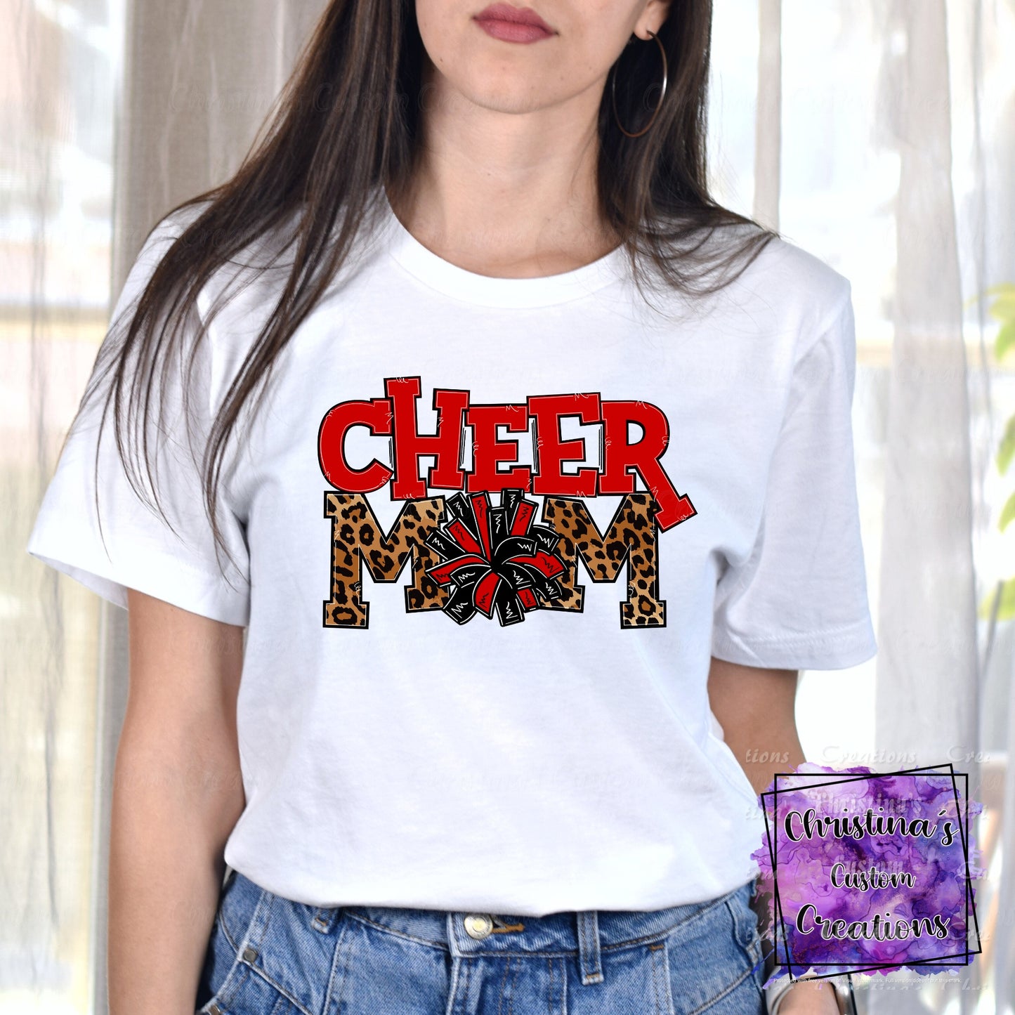 Red Cheer Mom T-Shirt | Trendy School Spirit Shirt | Fast Shipping | Super Soft Shirts for Men/Women/Kid's | Bella Canvas