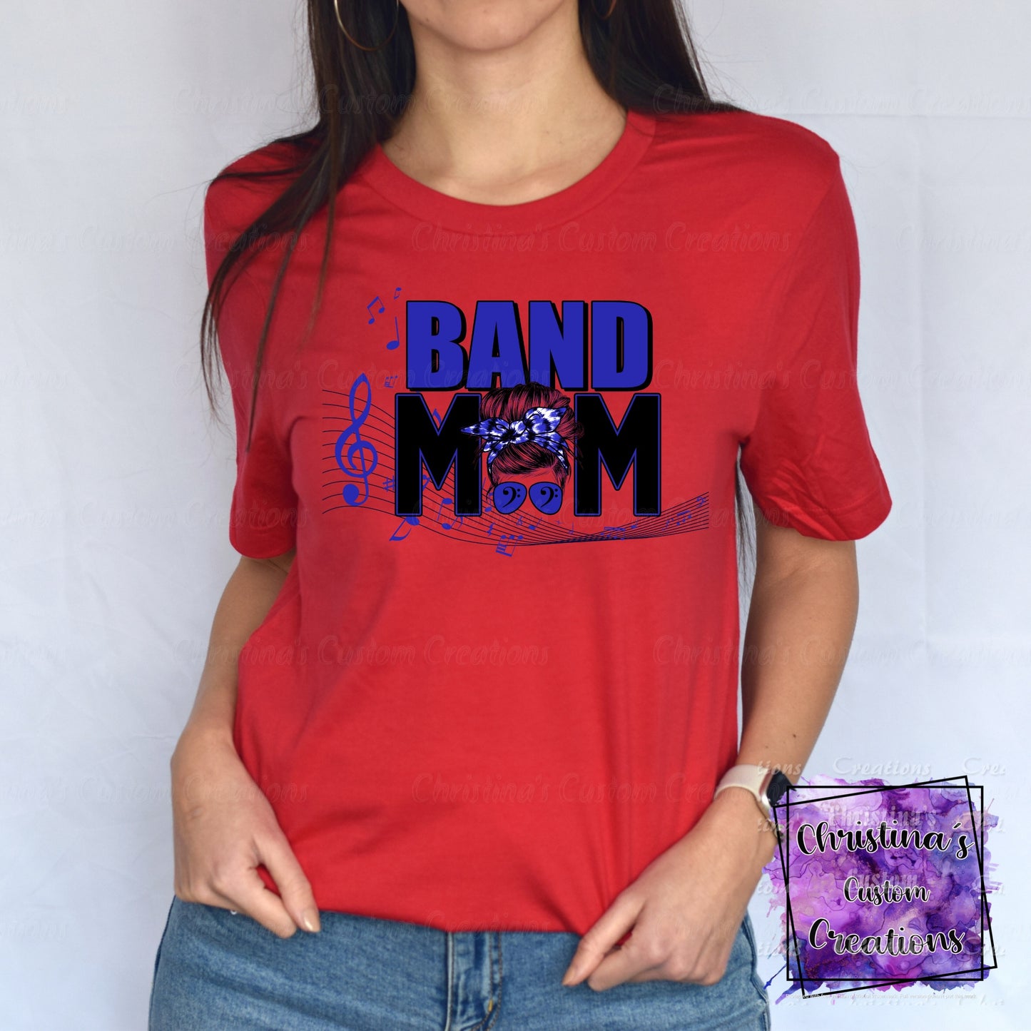 Blue Band Mom T-Shirt | Trendy School Spirit Shirt | Fast Shipping | Super Soft Shirts for Men/Women/Kid's | Bella Canvas