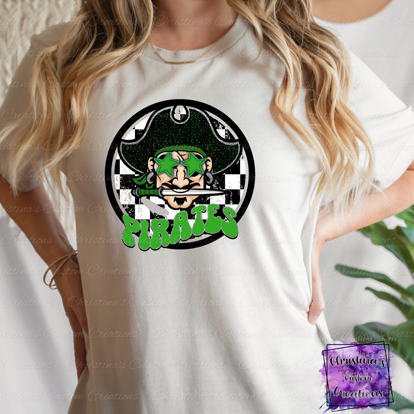 Green Pirates T-Shirt | Trendy School Spirit Shirt | Fast Shipping | Super Soft Shirts for Men/Women/Kid's | Bella Canvas