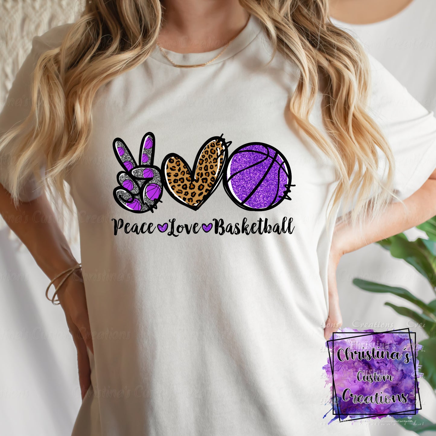 Peace Love Basketball T-Shirt | Trendy School Spirit Shirt | Basketball Shirt | Super Soft Shirts for Women | Bella Canvas
