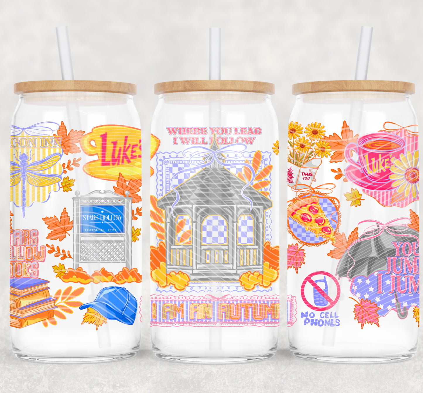 Stars Hallow UV DTF Libbey Transfer | Trendy Tv Series Libbey Wrap | Ready to Transfer | High Quality | Waterproof UV Transfer