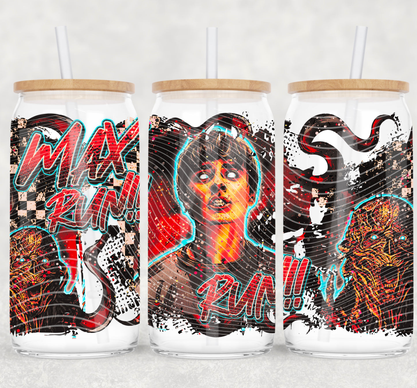 Max Run UV DTF Libbey Transfer | Trendy Movie Libbey Wrap | Ready to Transfer | High Quality | Waterproof UV Transfer