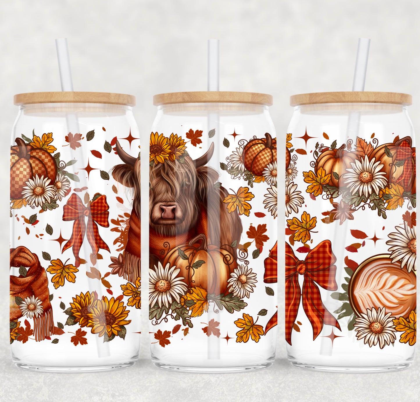 Autumn is Calling UV DTF Libbey Transfer | Trendy Fall Libbey Wrap | Ready to Transfer | High Quality | Waterproof UV Transfer