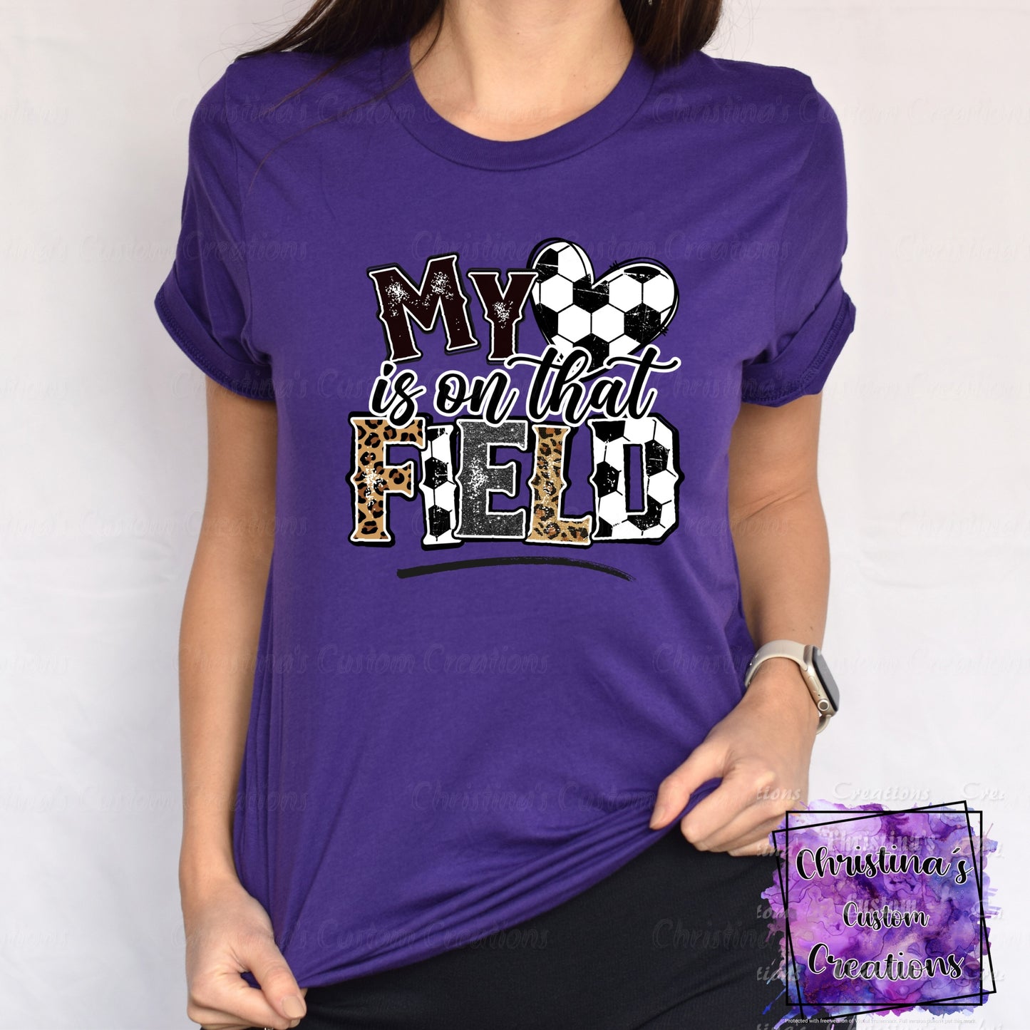 My Heart is on that Field T-Shirt | Trendy Soccer Shirt | Fast Shipping | Super Soft Shirts for Men/Women/Kid's | Bella Canvas