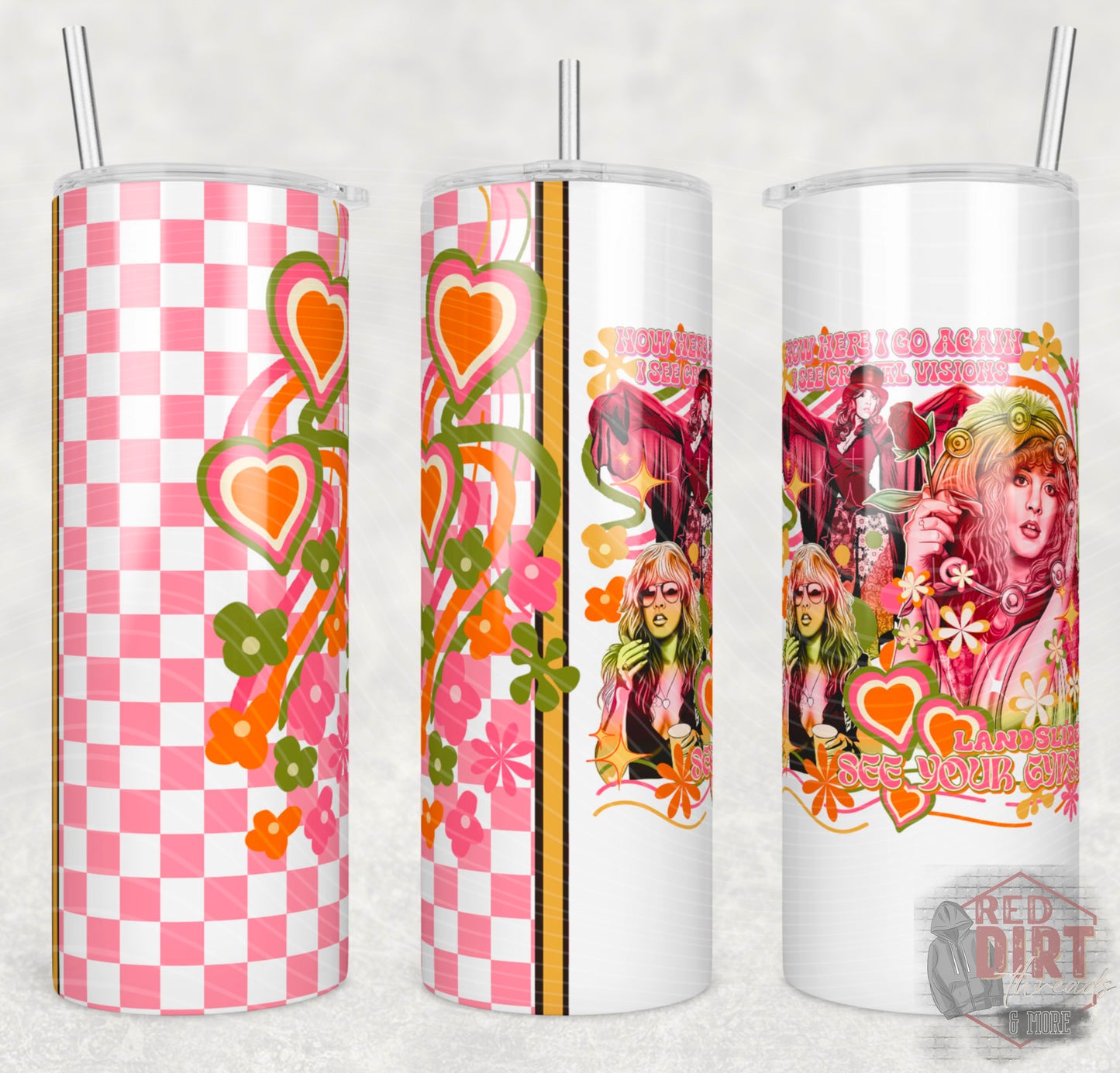 Gypsy Insulated Tumbler with Plastic Lid and Sealed Reusable Straw | Trendy Music Cup | Hot/Cold Tumbler