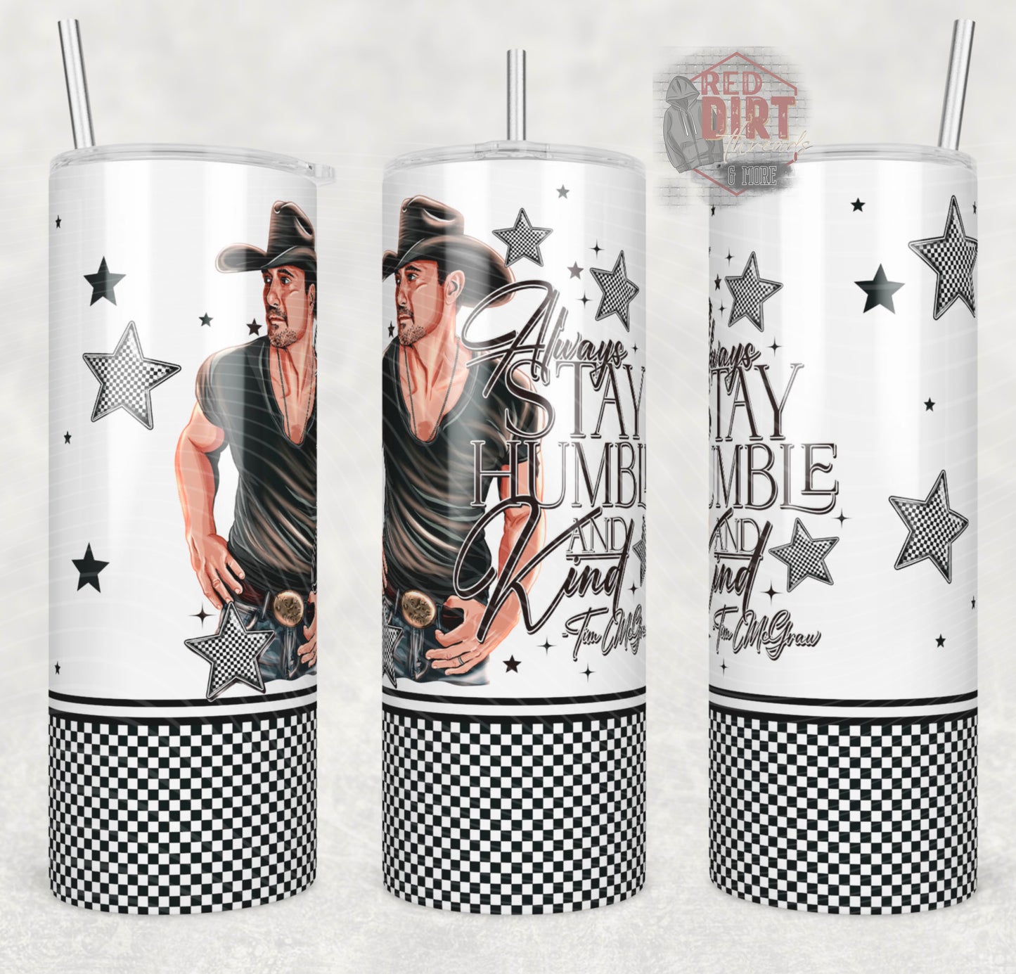 Stay Humble Insulated Tumbler with Plastic Lid and Sealed Reusable Straw | Trendy Cup | Hot/Cold Tumbler