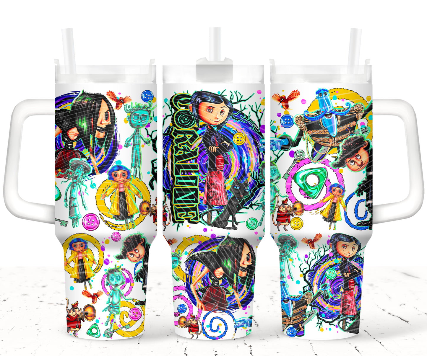 Halloween Movie UV DTF 40oz Tumbler Transfer | Trendy Halloween Tumbler Wrap | Ready to Transfer | High Quality | Waterproof UV Transfer