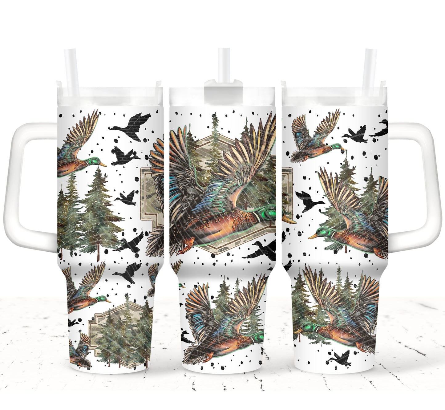Mallard Duck (No Bow) UV DTF 40oz Tumbler Transfer | Trendy Hunting Tumbler Wrap | Ready to Transfer | High Quality | Waterproof UV Transfer