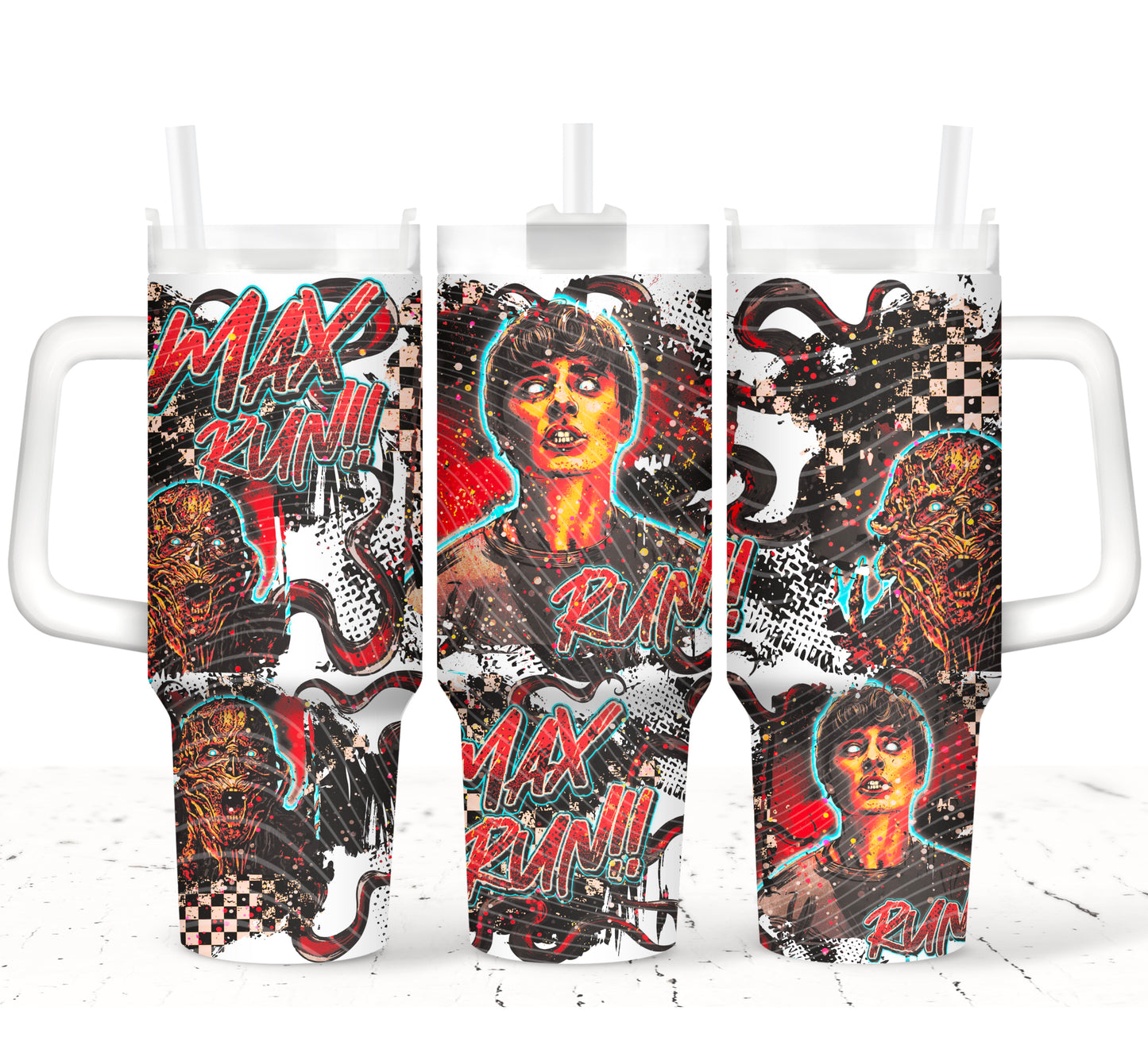 Max Run UV DTF 40oz Tumbler Transfer | Trendy Movie Tumbler Wrap | Ready to Transfer | High Quality | Waterproof UV Transfer