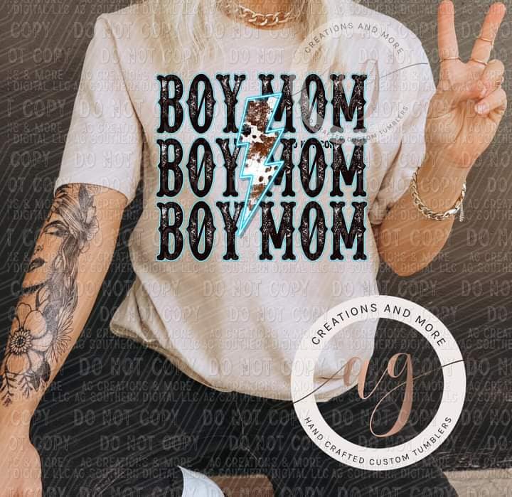 Boy Mom DTF Transfer | Trendy Mom DTF Transfer | High Quality Image Transfers | Ready to Press | Fast Shipping