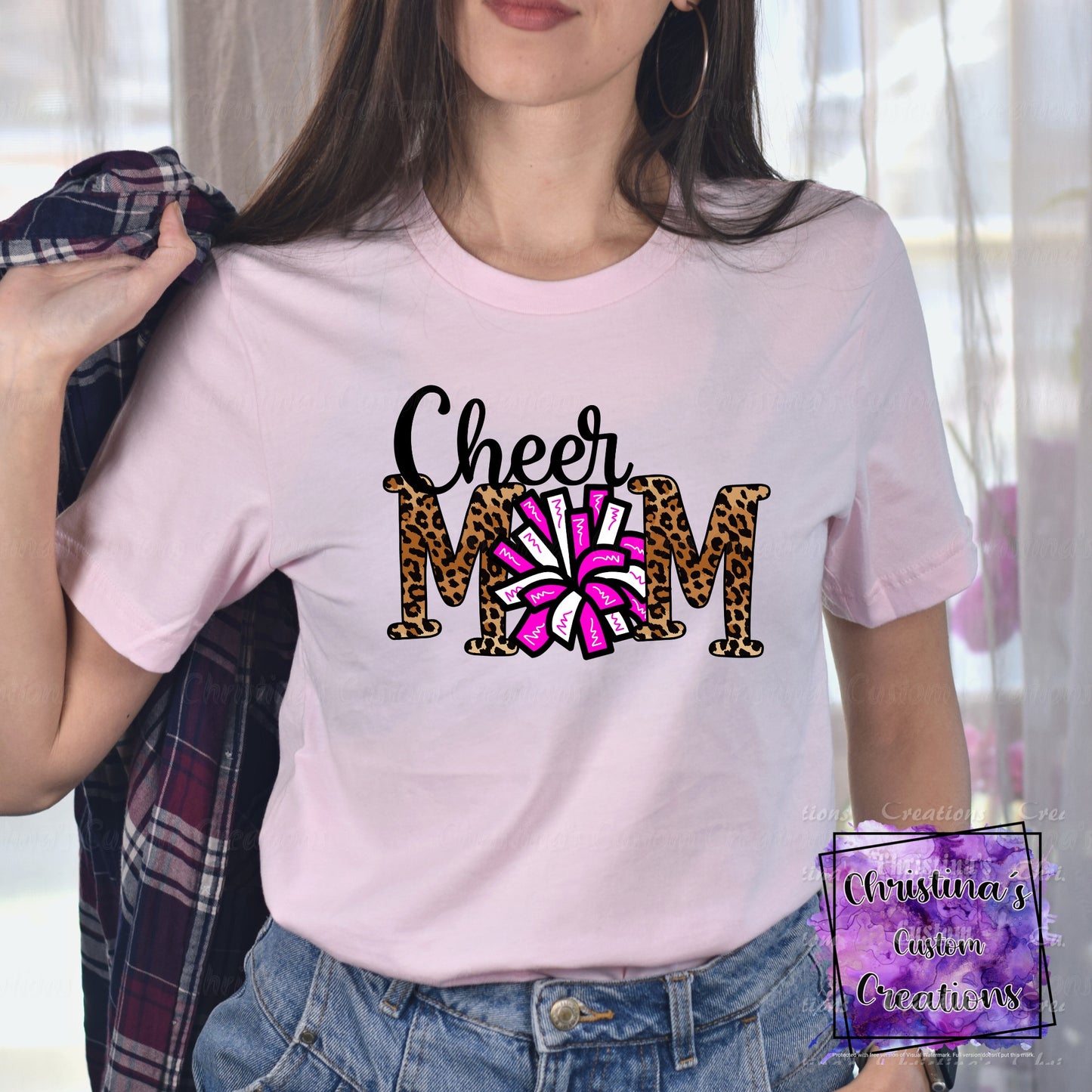 Pink Cheer Mom T-Shirt | Trendy School Spirit Shirt | Fast Shipping | Super Soft Shirts for Men/Women/Kid's | Bella Canvas