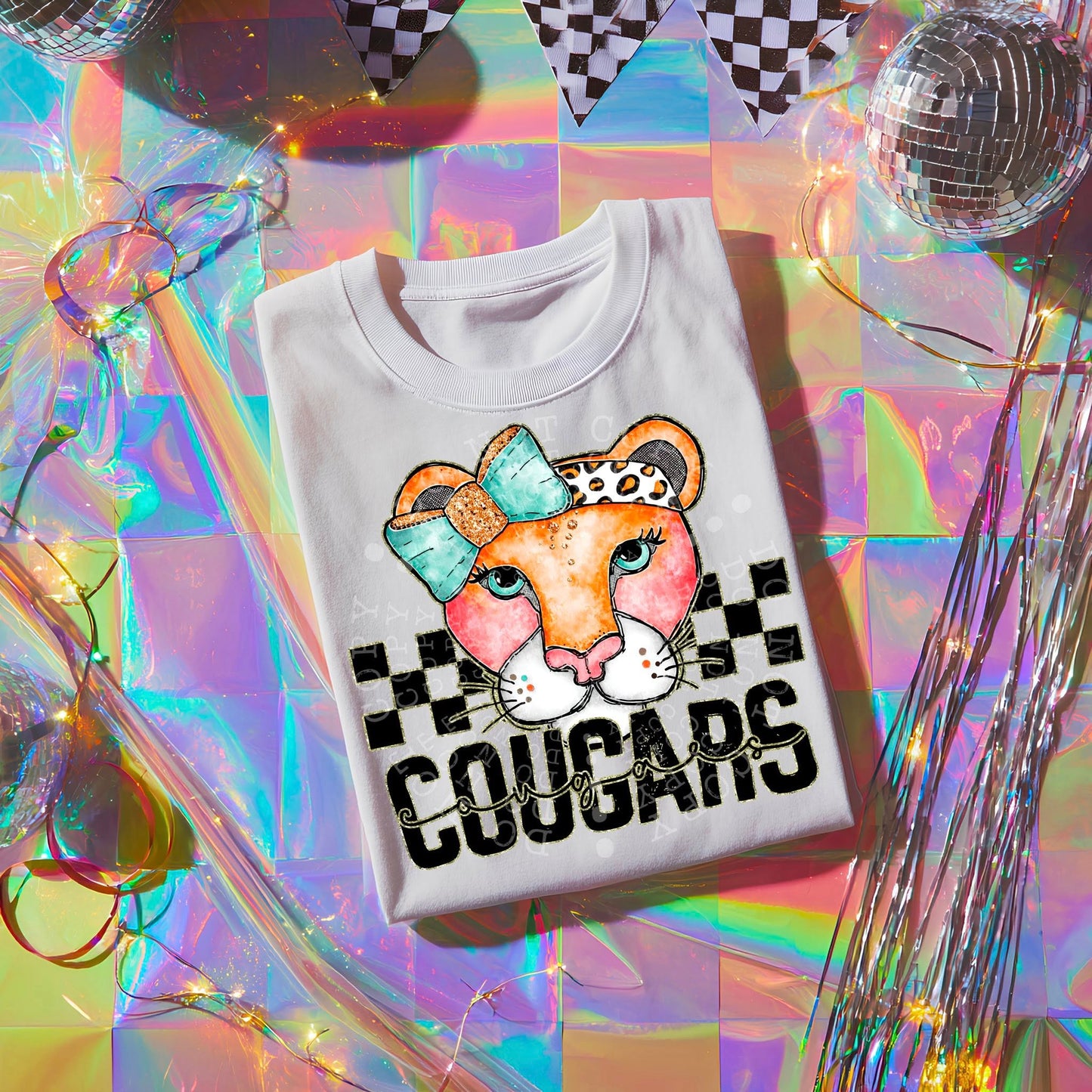 Colorful Cougars T-Shirt | Trendy School Spirit Shirt | Fast Shipping | Super Soft Shirts for Men/Women/Kid's