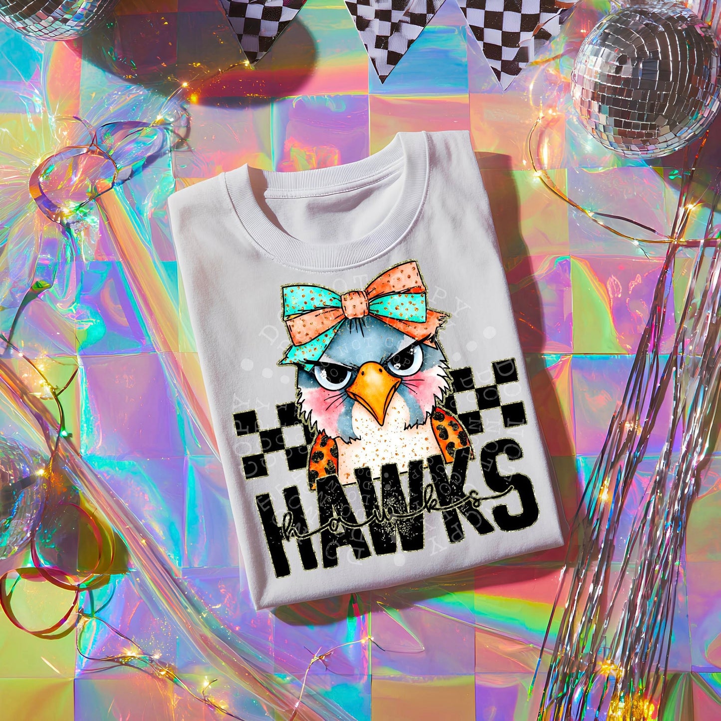 Colorful Hawks T-Shirt | Trendy School Spirit Shirt | Fast Shipping | Super Soft Shirts for Men/Women/Kid's