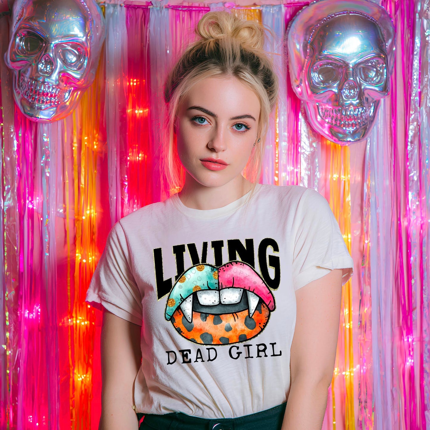 Living Dead Girl DTF Transfer | Trendy Spooky DTF Transfer | High Quality Image Transfers | Ready to Press | Instant Peel