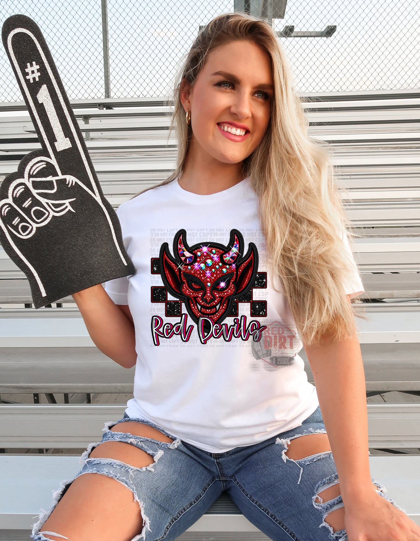 Red Devils DTF Transfer | Trendy School Spirit DTF Transfer | Ready to Press | High Quality DTF Transfers | Fast Shipping