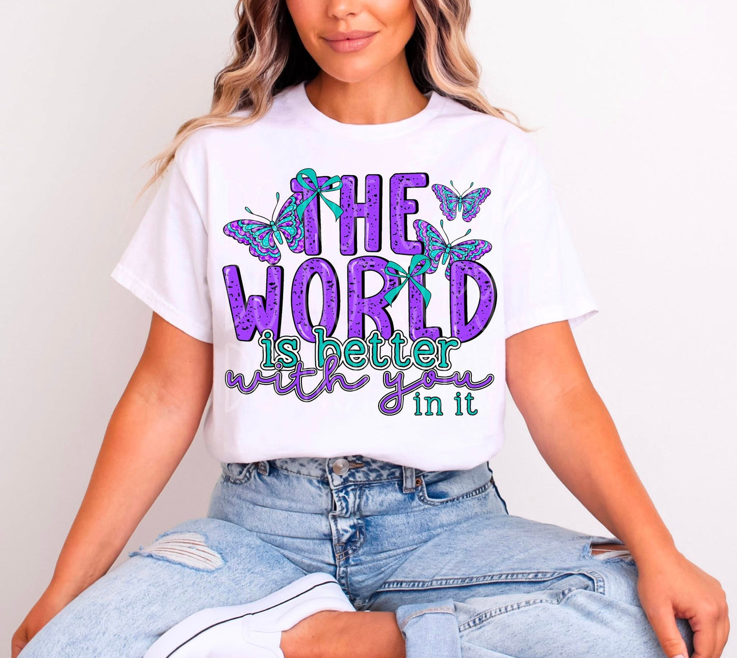 The World Is Better With You In It T-Shirt | Trendy Awareness Shirt | Fast Shipping | Super Soft Shirts for Men/Women/Kid's