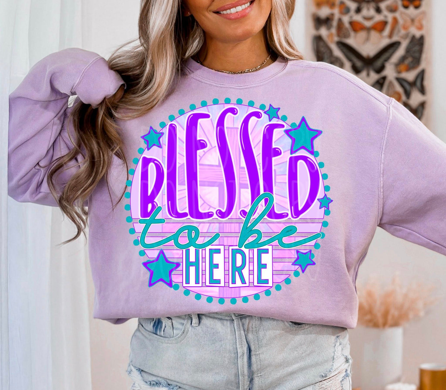 Blessed To Be Here DTF Transfer | Trendy Awareness DTF Transfer | High Quality Image Transfers | Ready to Press | Instant Peel