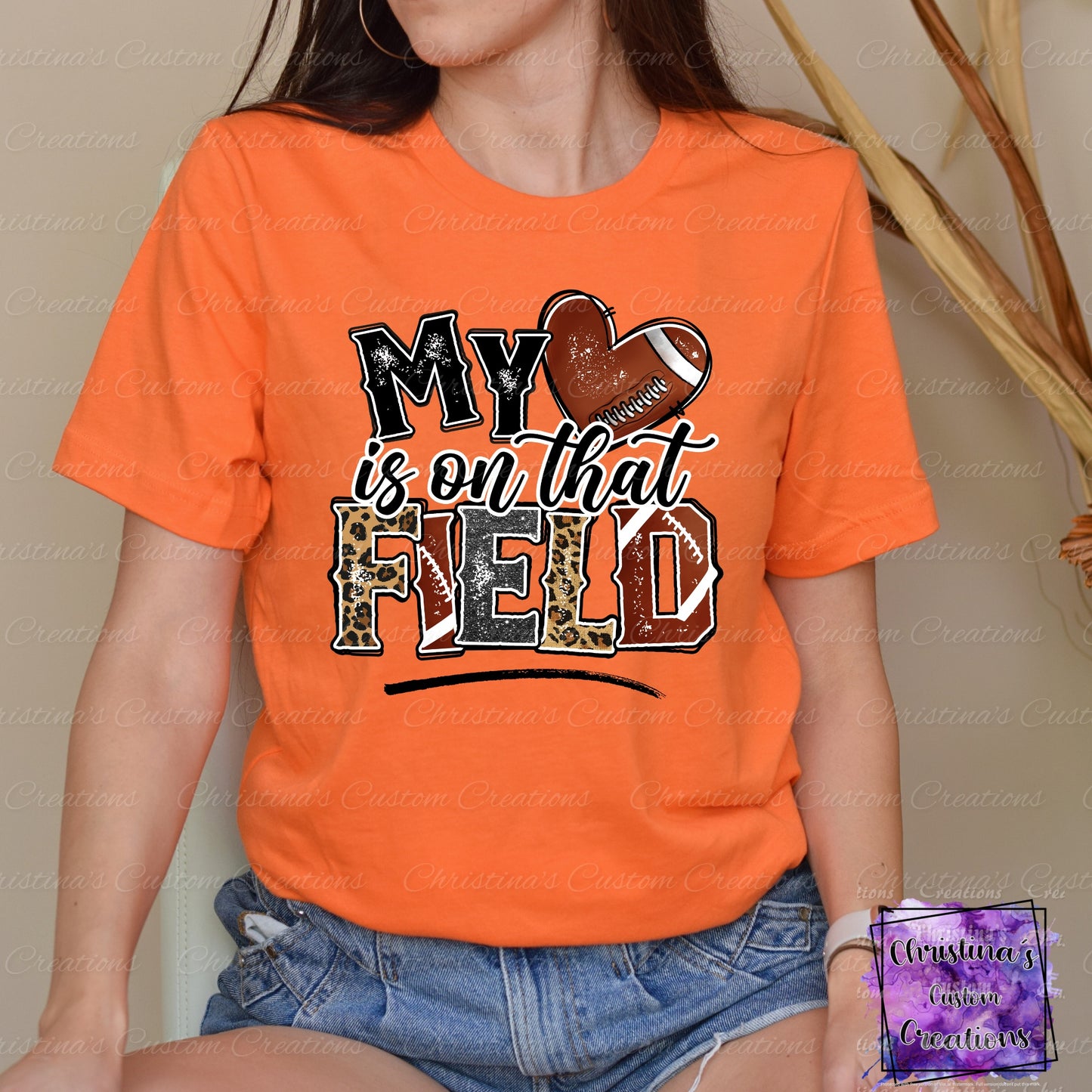 My Heart is on that Field T-Shirt | Trendy Football Shirt | Fast Shipping | Super Soft Shirts for Men/Women/Kid's | Bella Canvas