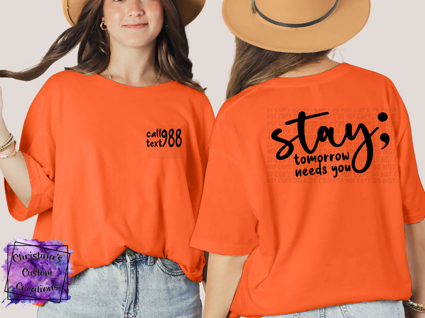 988 Stay T-Shirt | Suicide Awareness Shirt | Stay The World Needs You In It T-Shirt | Fast Shipping | Super Soft Shirts for Men/Women