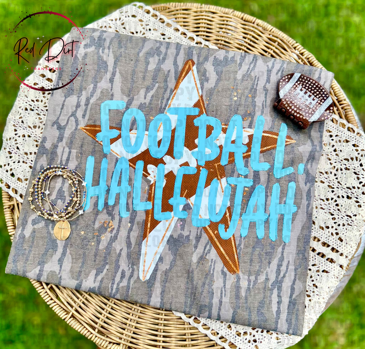Football Hallelujah DTF Transfer | Western Football Transfer | Game Day Heat Transfer | Ready to Press