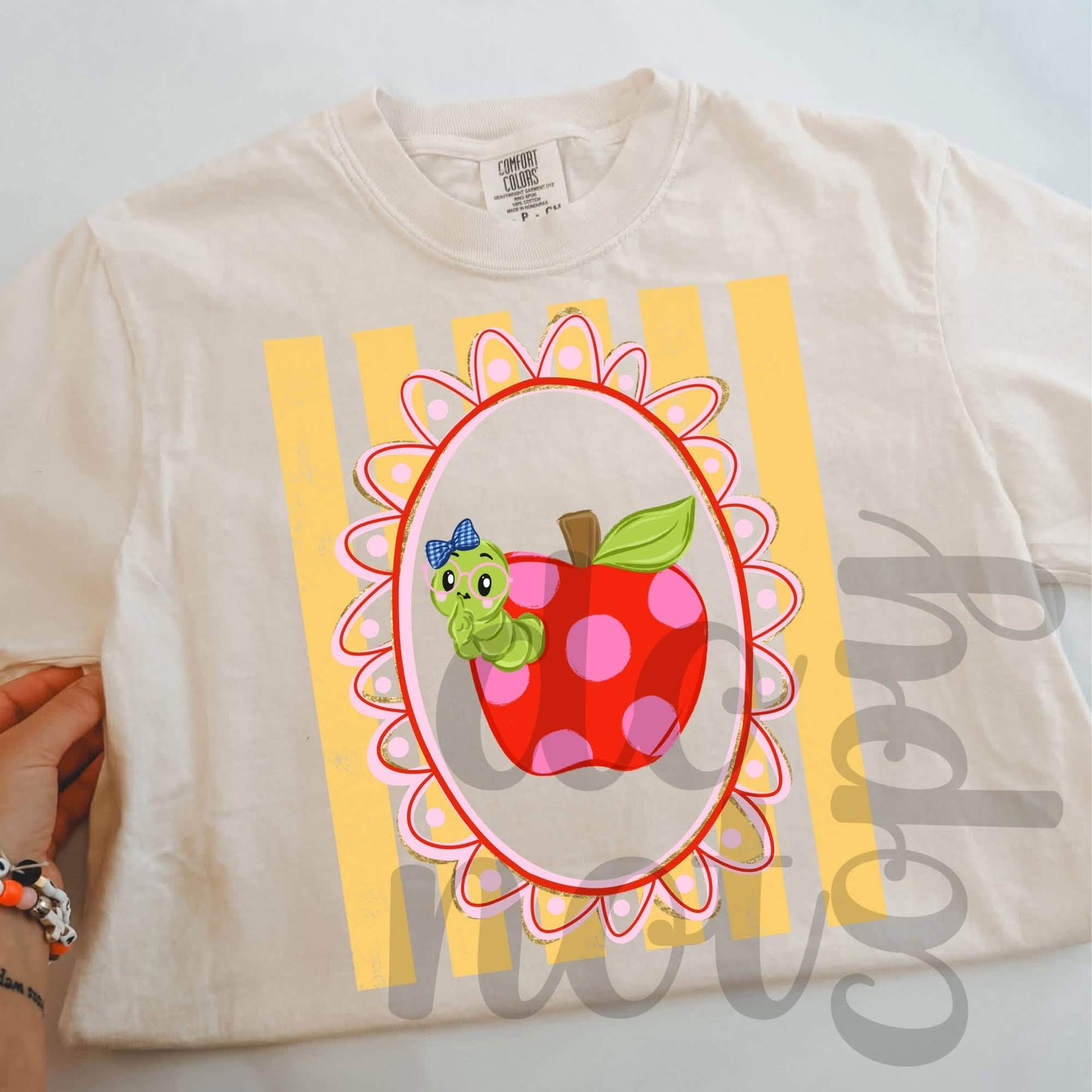 Teacher Apple DTF Transfer | Teacher Shirt Transfer | Back to School DTF | Teacher Gift | School Transfer