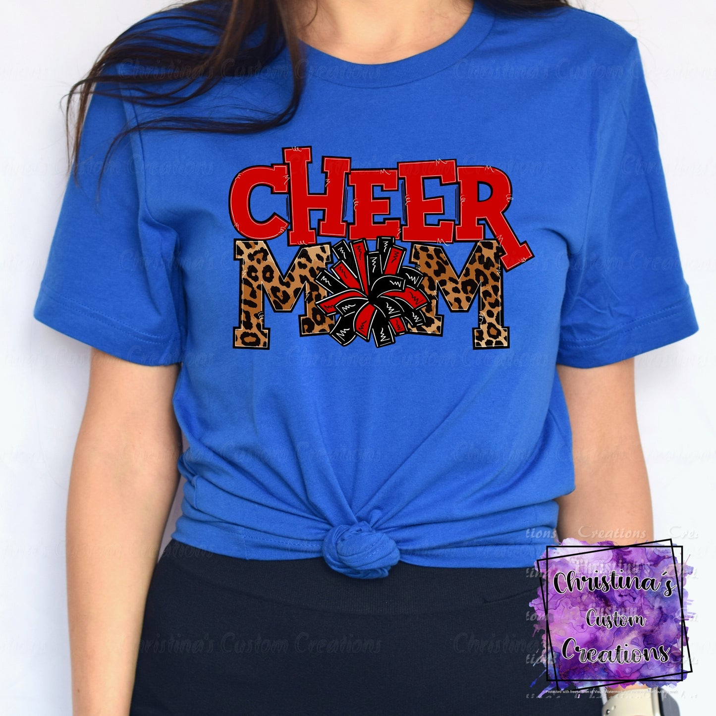 Red Cheer Mom T-Shirt | Trendy School Spirit Shirt | Fast Shipping | Super Soft Shirts for Men/Women/Kid's | Bella Canvas