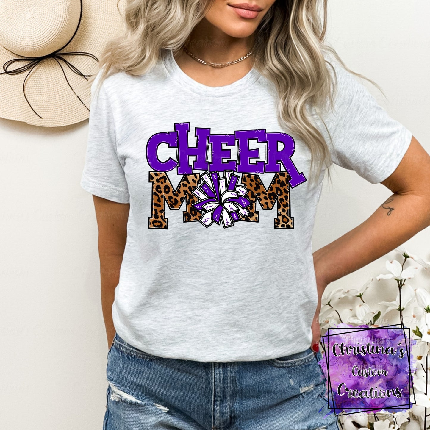 Purple Cheer Mom T-Shirt | Trendy School Spirit Shirt | Fast Shipping | Super Soft Shirts for Men/Women/Kid's | Bella Canvas