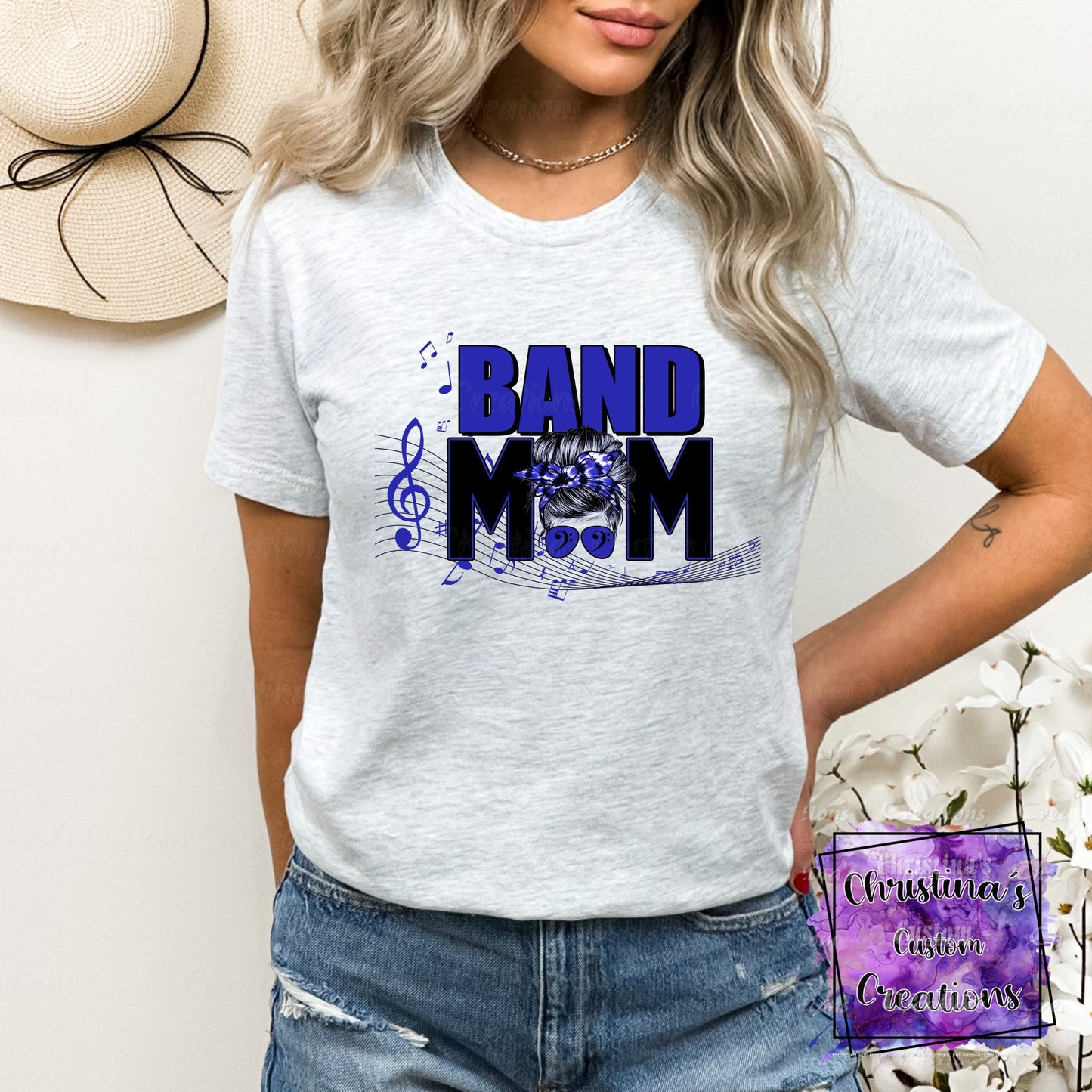 Blue Band Mom T-Shirt | Trendy School Spirit Shirt | Fast Shipping | Super Soft Shirts for Men/Women/Kid's | Bella Canvas