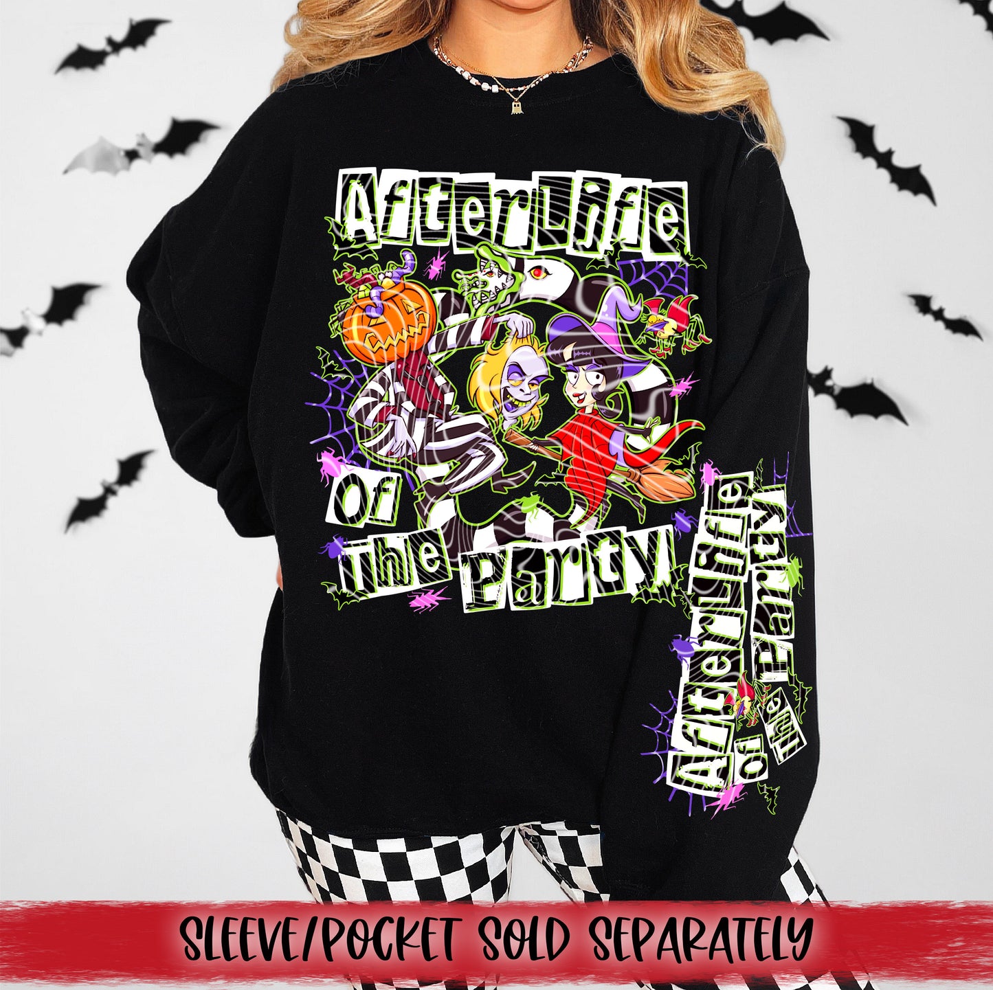 Afterlife of the Party DTF Transfer | Trendy Halloween DTF Transfer | High Quality Image Transfers | Ready to Press | Instant Peel