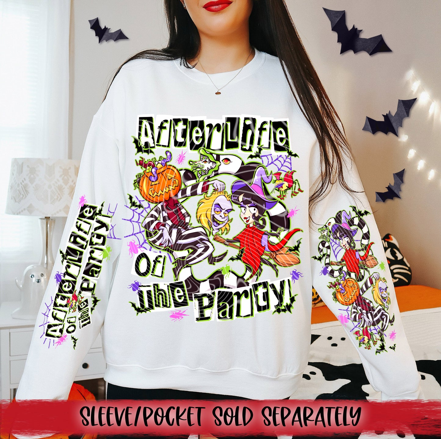 Afterlife of the Party DTF Transfer | Trendy Halloween DTF Transfer | High Quality Image Transfers | Ready to Press | Instant Peel