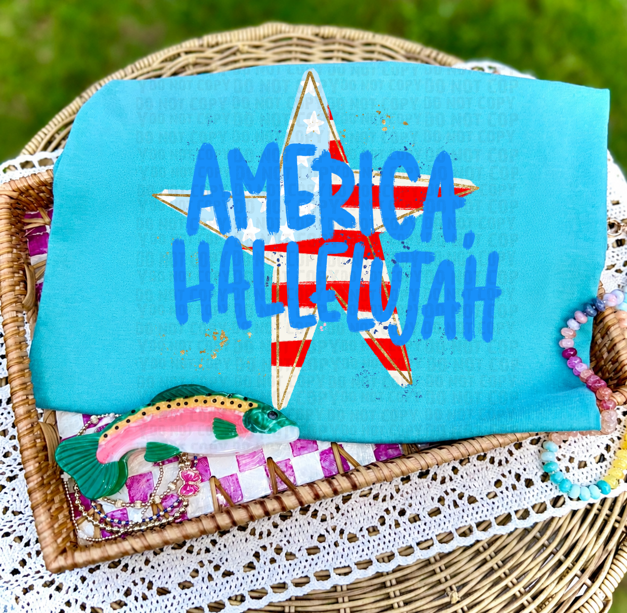 America Hallelujah DTF Transfer | Patriotic USA Heat Transfer | Fourth of July Shirt Transfer | Retro Americana Ready to Press DTF