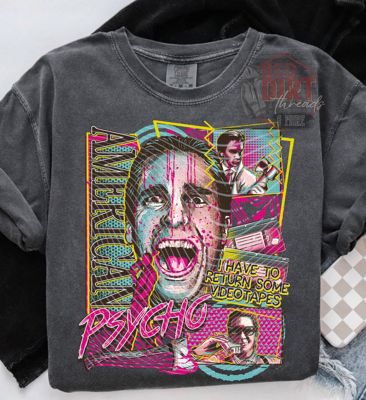 Vintage Psycho DTF Transfer | Trendy Horror Movies DTF Transfer | High Quality Image Transfers | Ready to Press | Fast Shipping