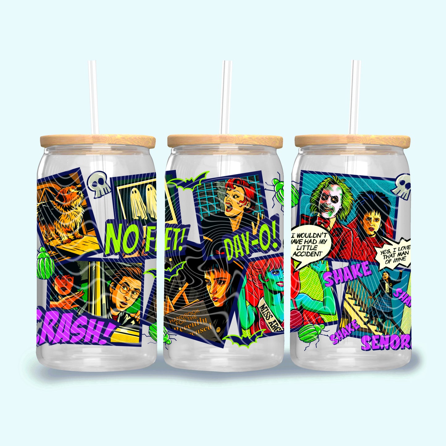 Juice UV DTF Libbey Transfer | Trendy Halloween Libbey Wrap | Ready to Transfer | High Quality | Waterproof UV Transfer