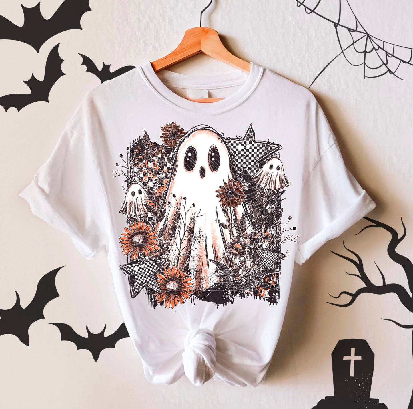 Boo Floral T-Shirt | Trendy Halloween Shirt | Fast Shipping | Super Soft Shirts for Men/Women/Kid's