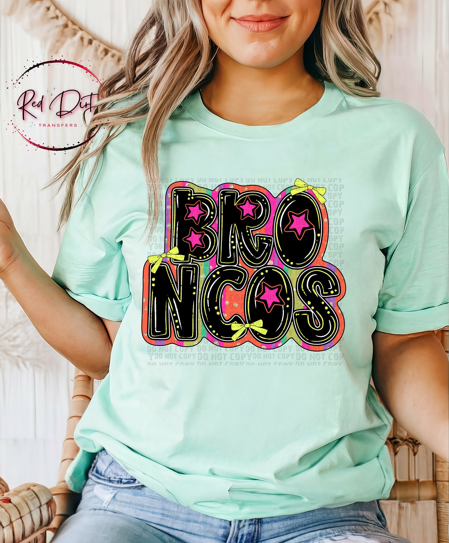 Broncos DTF Transfer, Retro Mascot Heat Transfer, School Spirit Transfer, Team Mascot Iron On Transfer, DIY Shirt Transfer