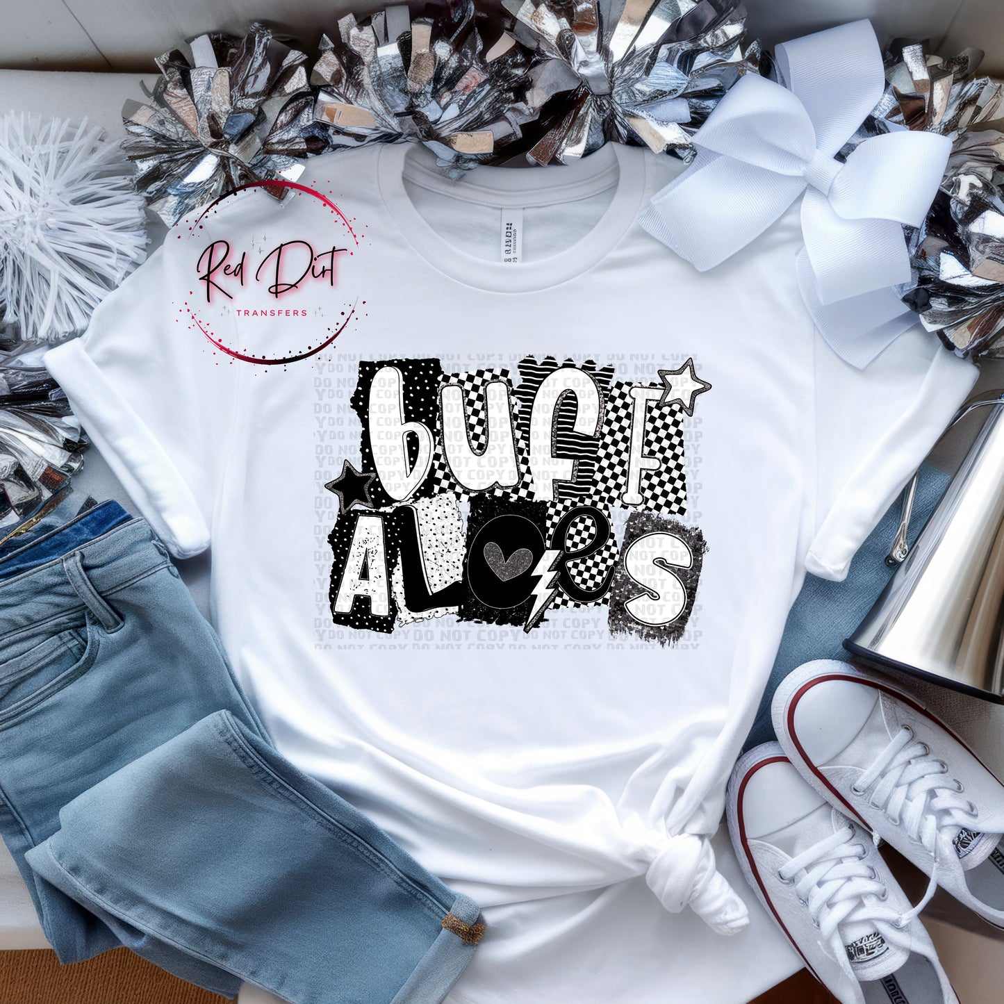 Buffaloes BW Collage Mascot T-Shirt | Trendy School Spirit Shirt | Fast Shipping | Super Soft Shirts for Men/Women/Kid's