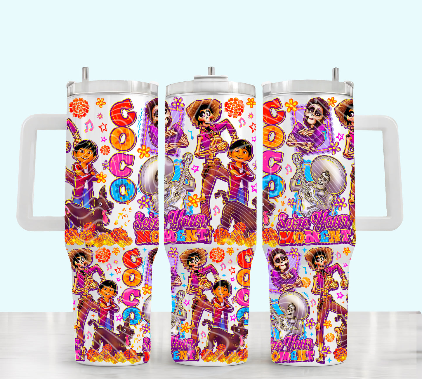 Seize the Moment UV DTF 40oz Tumbler Transfer | Trendy Halloween Tumbler Wrap | Ready to Transfer | High Quality | Waterproof UV Transfer
