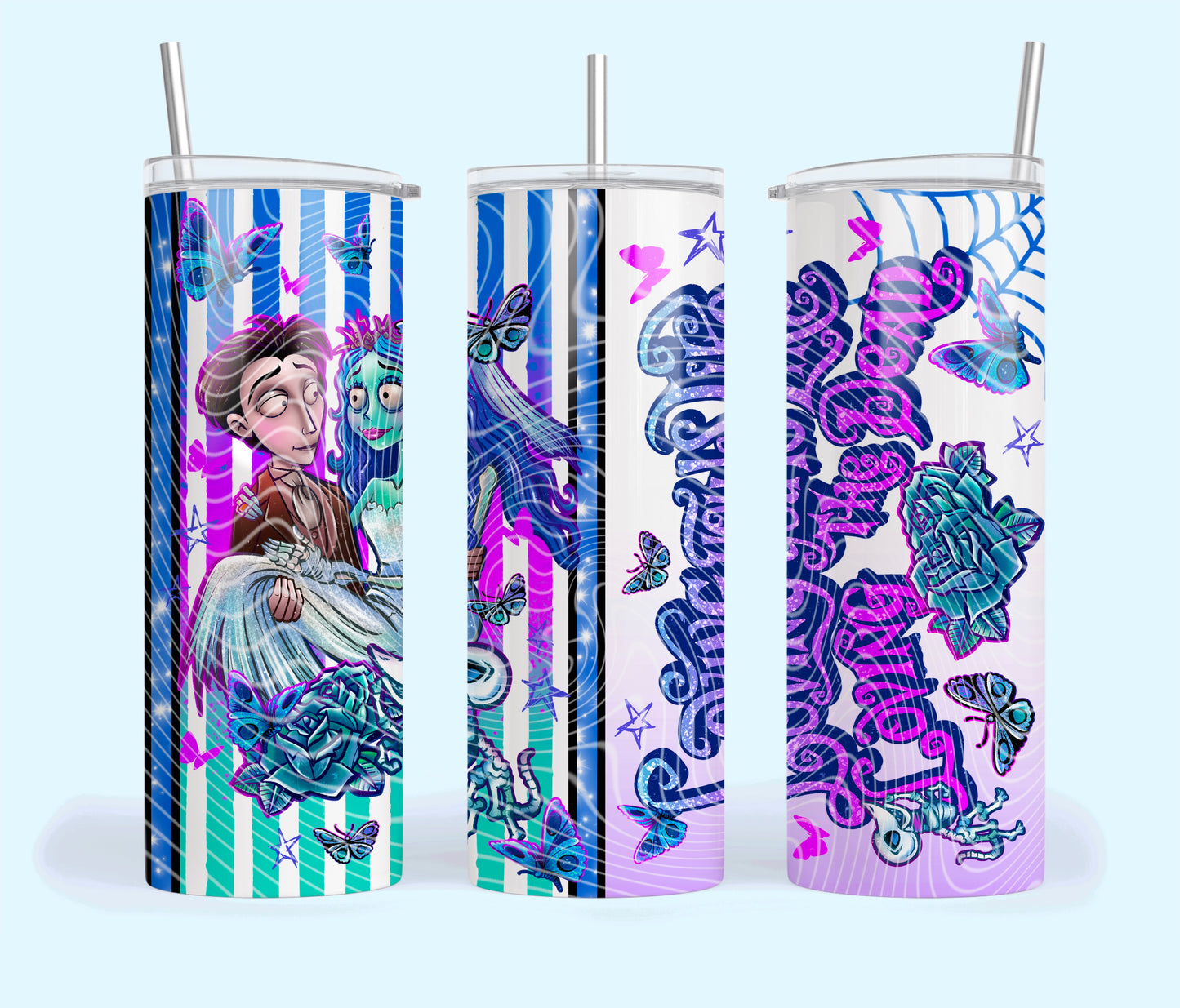 Loving You Is Like Loving the Dead Insulated Tumbler with Plastic Lid and Sealed Reusable Straw | Trendy Halloween Cup | Hot/Cold Tumbler