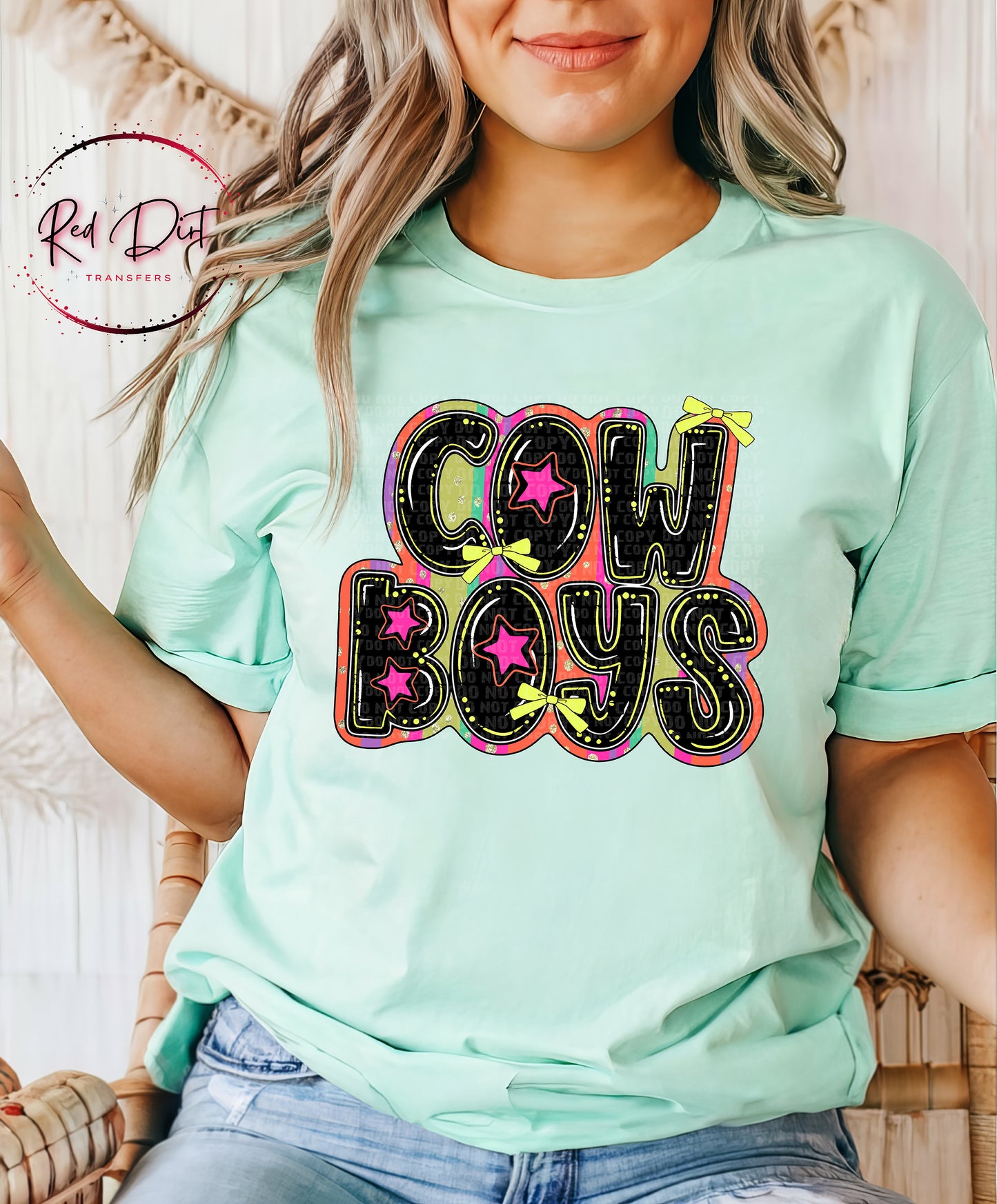 Cowboys DTF Transfer, Retro Mascot Heat Transfer, School Spirit Transfer, Team Mascot Iron On Transfer, DIY Shirt Transfer