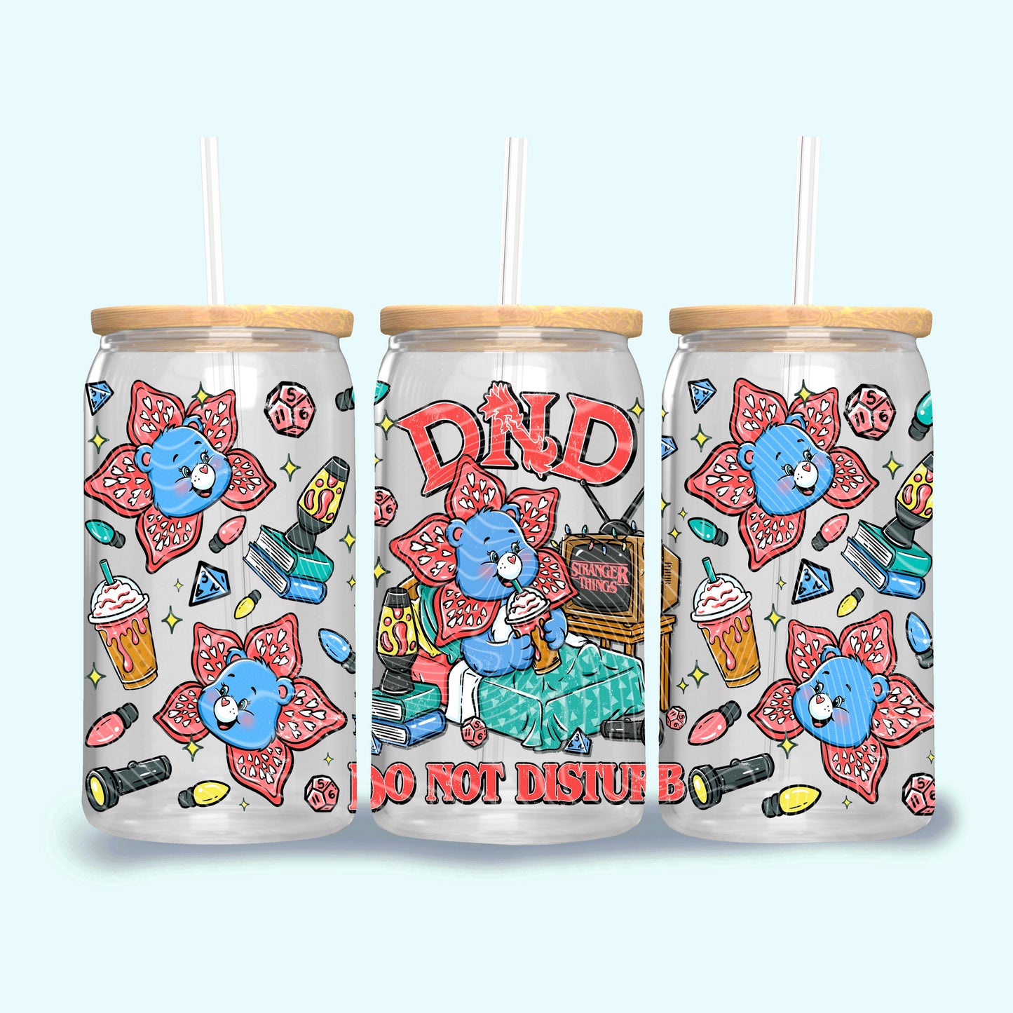 Do Not Disturb UV DTF Libbey Transfer | Trendy Movie Libbey Wrap | Ready to Transfer | High Quality | Waterproof UV Transfer