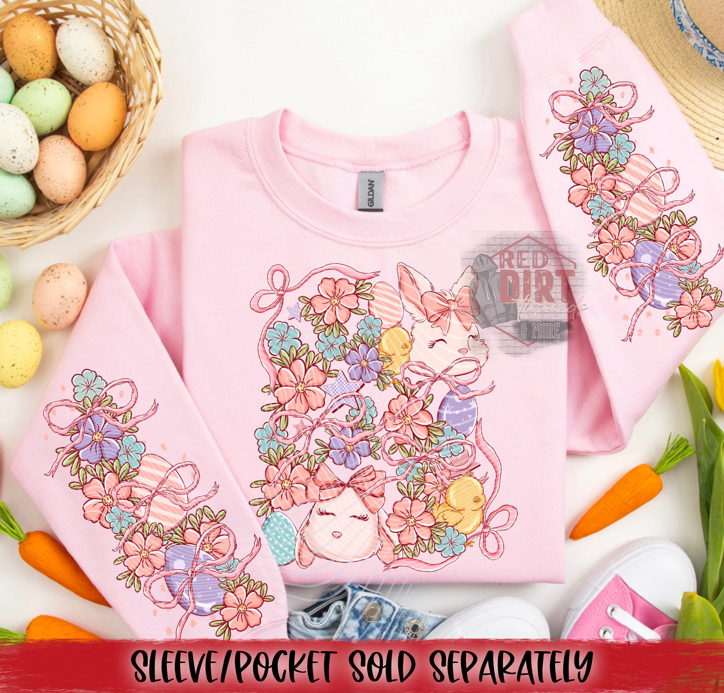 Easter Bunny DTF Transfer | Trendy Easter DTF Transfer | High Quality Image Transfers | Ready to Press | Fast Shipping