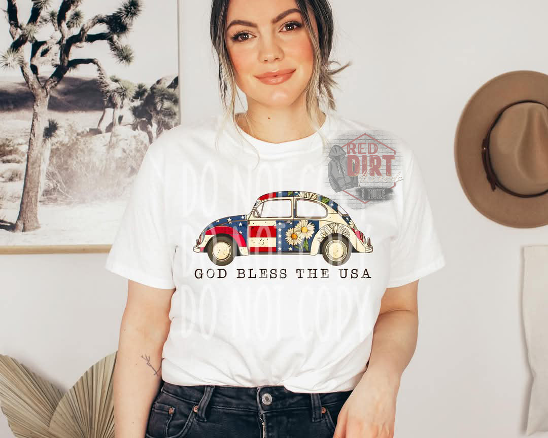 God Bless The USA DTF Transfer | Trendy Independence Day DTF Transfer | High Quality Image Transfers | Ready to Press | Fast Shipping