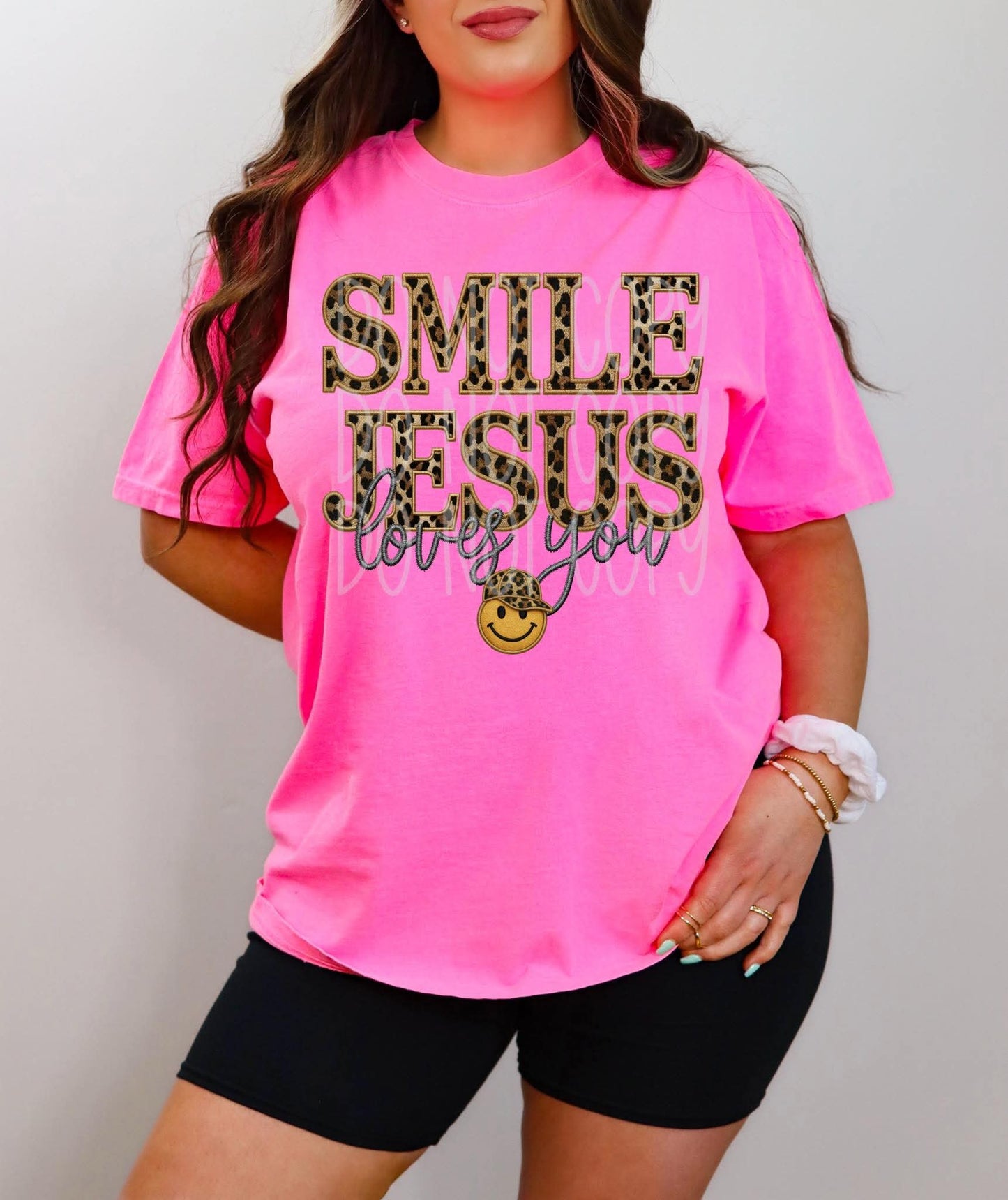 Smile Jesus Loves You DTF Transfer | Trendy Religious DTF Transfer | High Quality Image Transfers | Ready to Press | Instant Peel