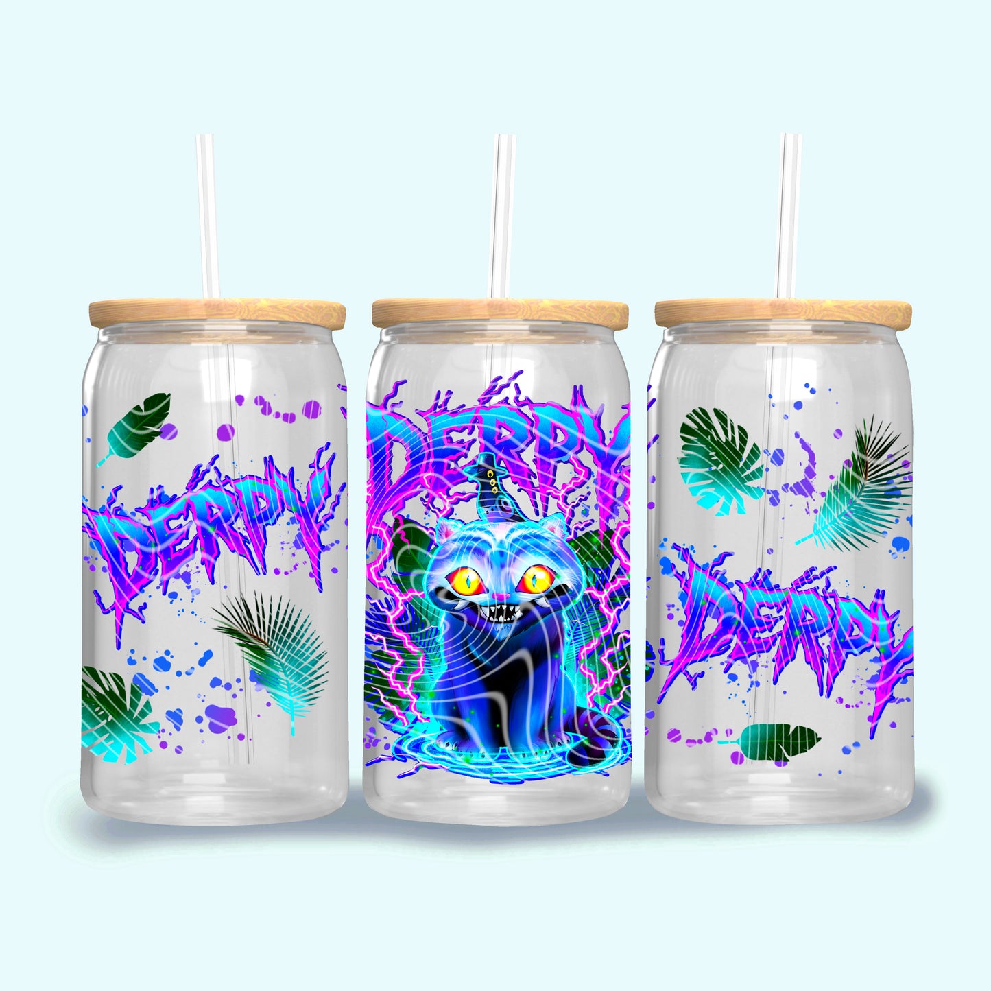 Tiger and Magpie UV DTF Libbey Transfer | Trendy Movie Libbey Wrap | Ready to Transfer | High Quality | Waterproof UV Transfer