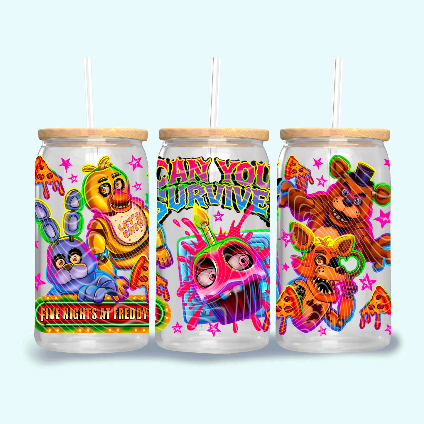 Can You Survive UV DTF Libbey Transfer | Trendy Movie Libbey Wrap | Ready to Transfer | High Quality | Waterproof UV Transfer