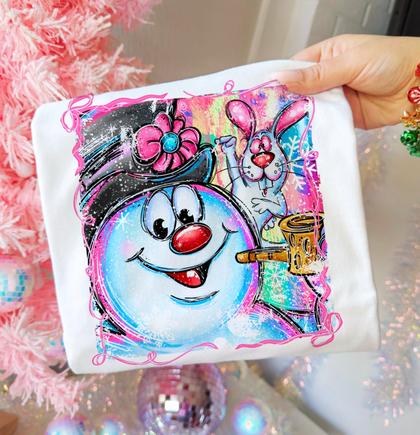 Snowman DTF Transfer | Trendy Christmas DTF Transfer | High Quality Image Transfers | Ready to Press | Instant Peel
