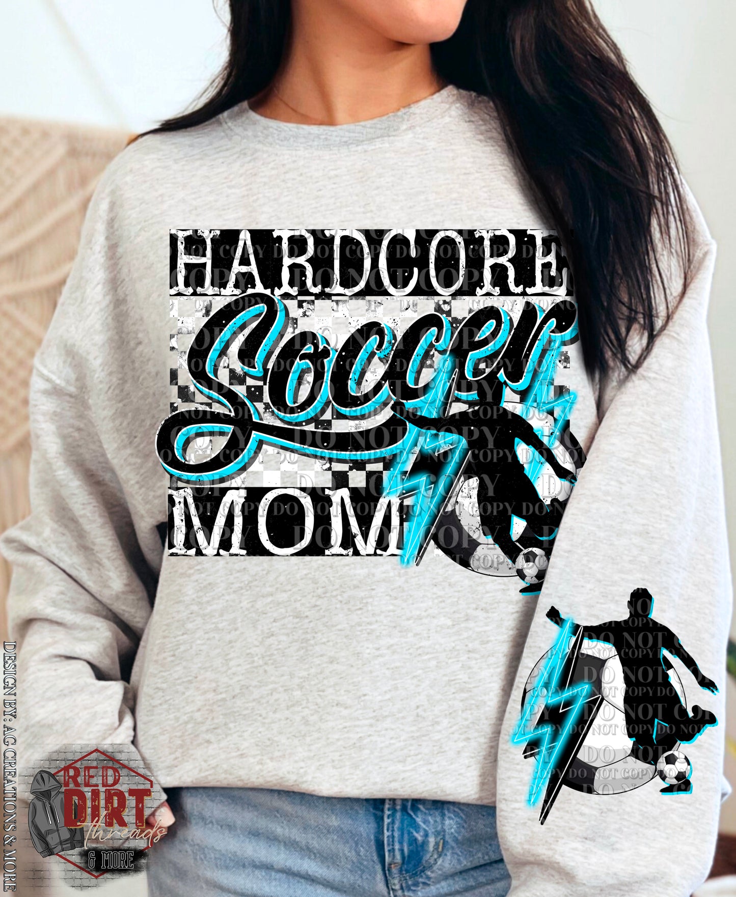 Hardcore Soccer Mom DTF Transfer | Trendy Sports DTF Transfer | High Quality Image Transfers | Ready to Press | Fast Shipping